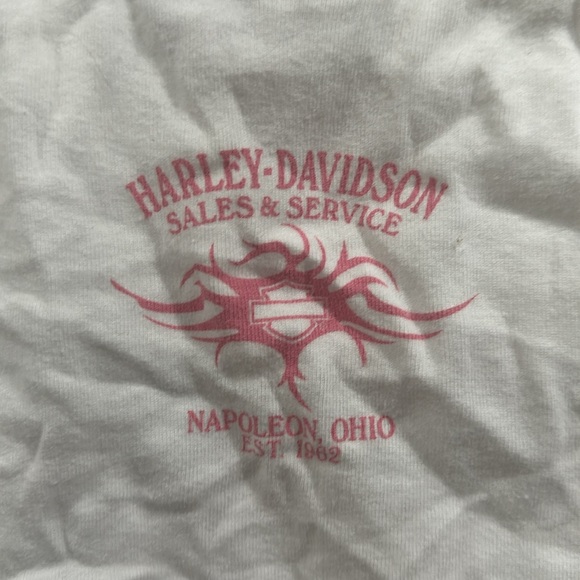 Harley Davidson white halter top tank - Picture 3 of 4